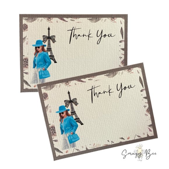 Elegant Fashion Feminine Business Thank You  Card - Picture 1 of 14